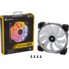 Ventilator PC Corsair HD140 RGB LED High Performance 140mm PWM Fan, Dual Pack