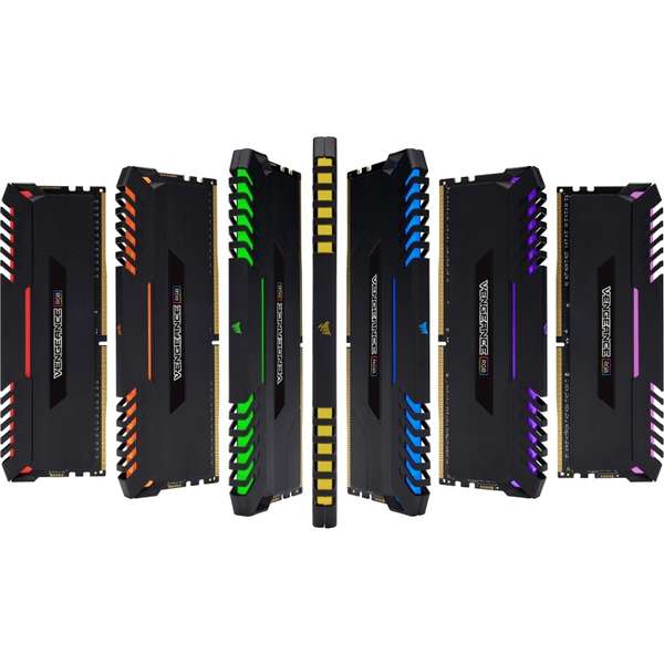 Memorie Corsair Vengeance RGB LED, 32GB, DDR4, 3000MHz, CL15, 1.35V, Kit Quad Channel