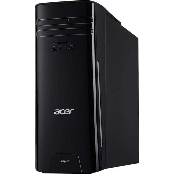 Sistem Brand Acer Aspire TC-780, Core i5-6400 2.7GHz, 8GB DDR4, 1TB HDD + 128GB SSD, GeForce GTX 1050 2GB, FreeDOS, Negru