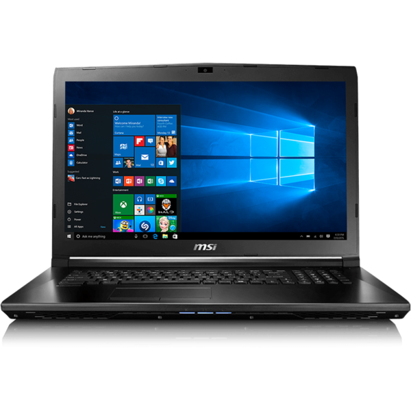 Laptop MSI GL72 7RD, 17.3'' FHD, Core i7-7700HQ 2.8GHz, 8GB DDR4, 1TB HDD, GeForce GTX 1050 2GB, Win 10 Home 64bit, Negru