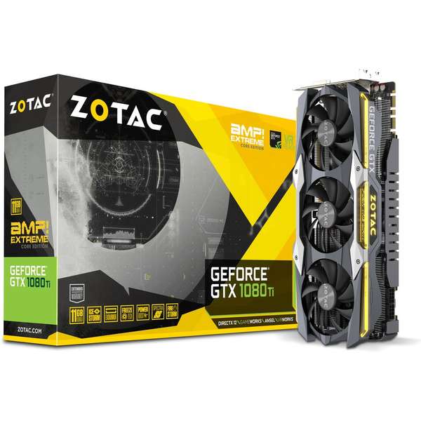 Placa video Zotac GeForce GTX 1080 Ti AMP! Extreme Core Edition, 11GB GDDR5X, 352 biti