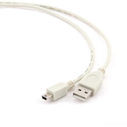 Cablu date Gembird USB 2.0 la mini USB, 1.8m Alb