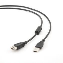 Cablu prelungitor USB2.0, 1.8m Gembird CCF-USB2-AMAF-6, Conectori Auriti, Miez ferita