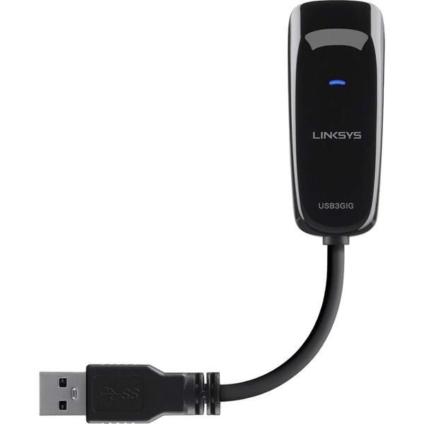Placa de retea Linksys USB3GIG, USB 3.0, 1 x RJ-45, 10/100/1000 Mbps
