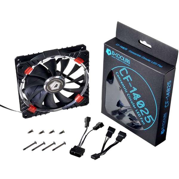 Ventilator PC ID-Cooling CF-14025-R Red LED, 140mm