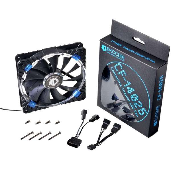 Ventilator PC ID-Cooling CF-14025-B Blue LED, 140mm