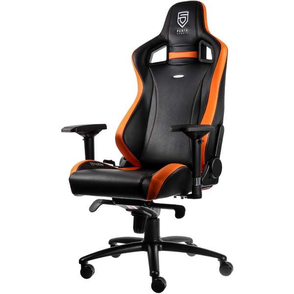 Scaun Gaming NobleChairs Epic Penta Sport Edition, Negru/Portocaliu