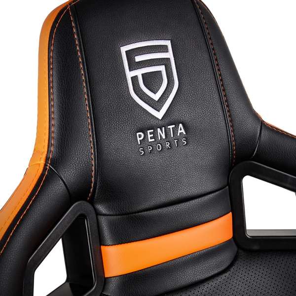 Scaun Gaming NobleChairs Epic Penta Sport Edition, Negru/Portocaliu