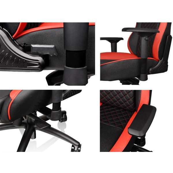 Scaun Gaming Thermaltake Tt eSPORTS GT Fit, Negru/Rosu