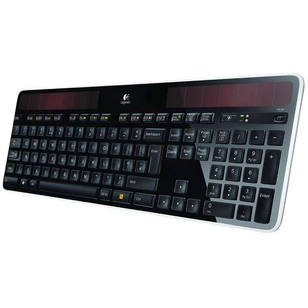 Tastatura Logitech K750 Solar, Wireless, USB, Layout DE, Negru