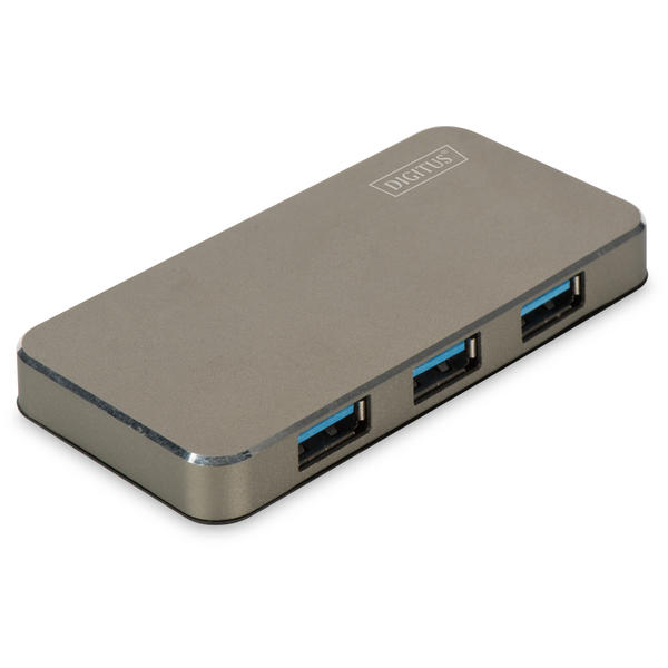 Hub USB Digitus DA-70240, 4 x USB 3.0, Argintiu