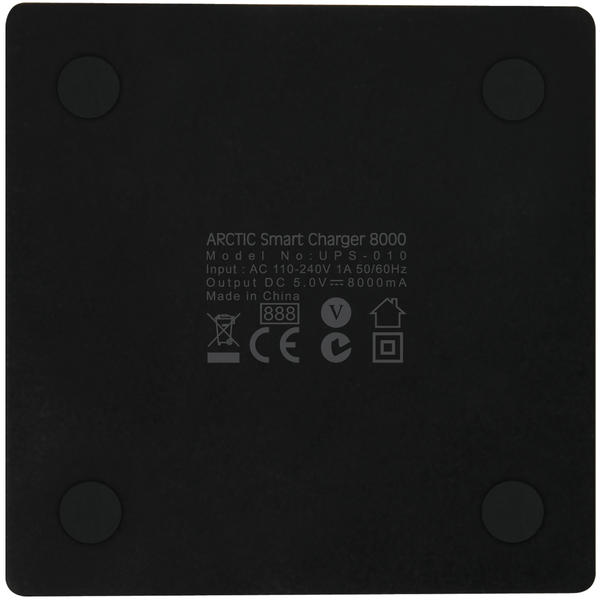 Incarcator tableta Arctic Smart Charger 8000, 5 x USB, Negru