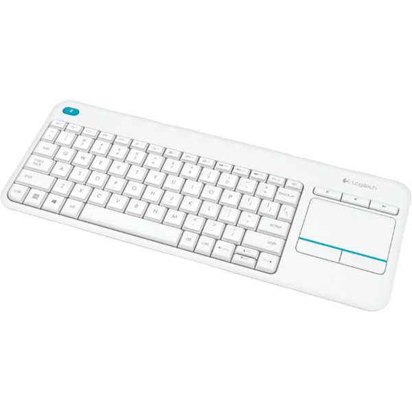 Tastatura Logitech Touch K400 Plus, Wireless, USB, Layout DE, Alb