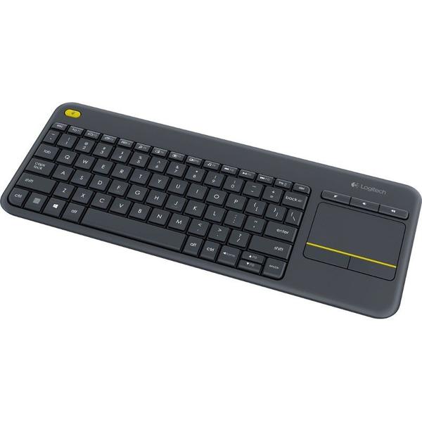 Tastatura Logitech Touch K400 Plus, Wireless, USB, Layout DE, Negru