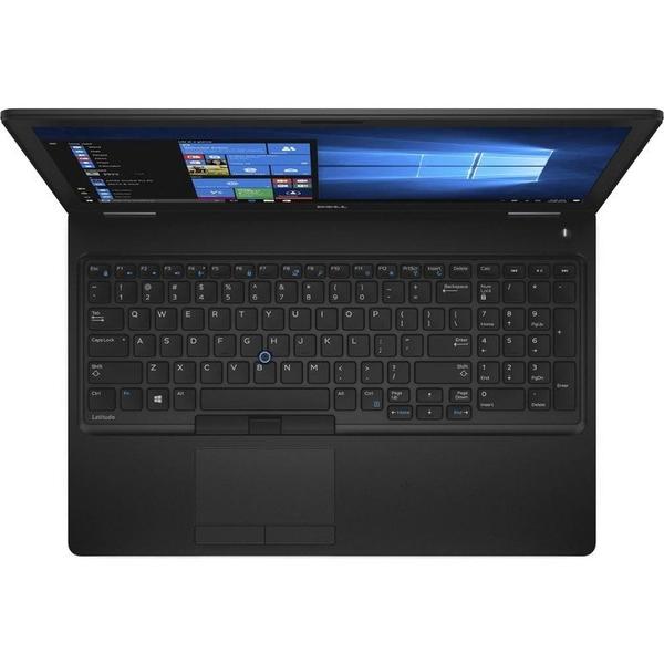 Laptop Dell Latitude 5580, 15.6'' FHD, Core i5-7300U 2.6GHz, 8GB DDR4, 256GB SSD, Intel HD 620, FingerPrint Reader, Win 10 Pro 64bit, Negru