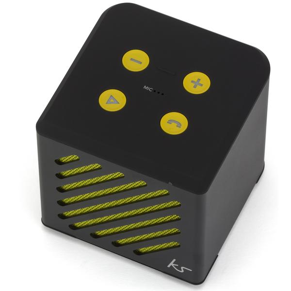 Boxa portabila Kitsound Mini Tilt, Bluetooth, 3W, Negru/Galben