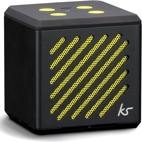 Boxa portabila Kitsound Mini Tilt, Bluetooth, 3W, Negru/Galben