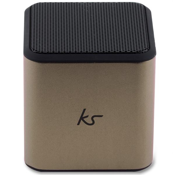 Boxa portabila Kitsound Cube, Jack 3.5mm, 3W, Auriu