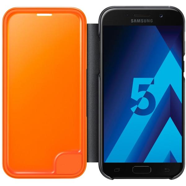 Husa Samsung Neon Flip Cover pentru Galaxy A5 2017 (A520), Negru