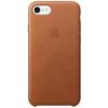 Capac protectie spate Apple Leather Case pentru iPhone 7, Maron Saddle