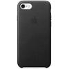 Capac protectie spate Apple Leather Case pentru iPhone 7, Negru