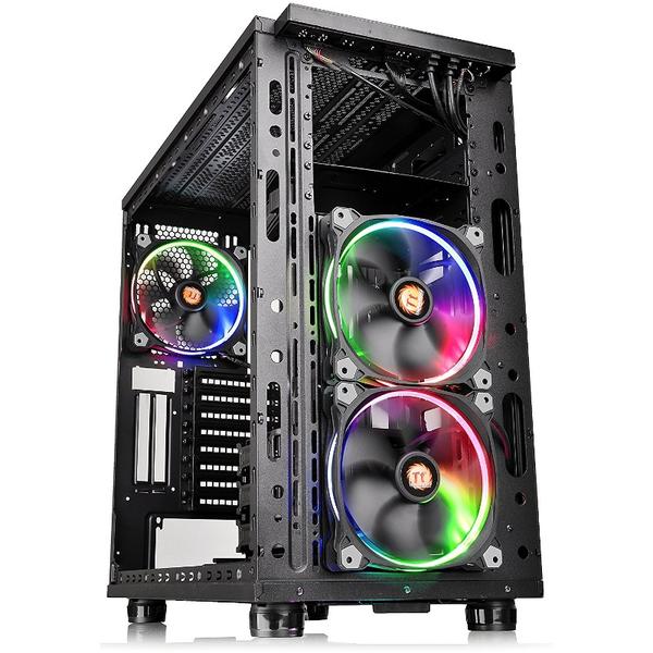 Carcasa Thermaltake View 31 Tempered Glass RGB Edition, MiddleTower, Fara sursa, Negru