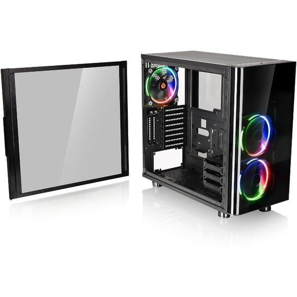 Carcasa Thermaltake View 31 Tempered Glass RGB Edition, MiddleTower, Fara sursa, Negru