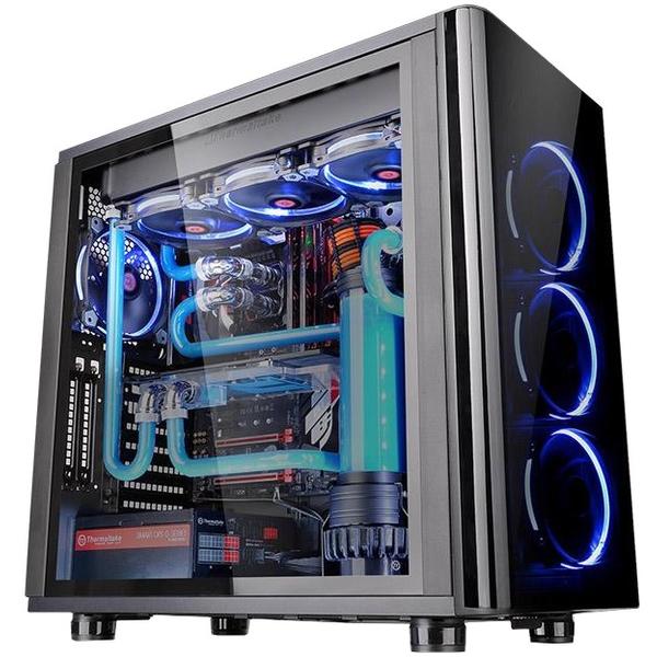 Carcasa Thermaltake View 31 Tempered Glass Edition, MiddleTower, Fara sursa, Negru