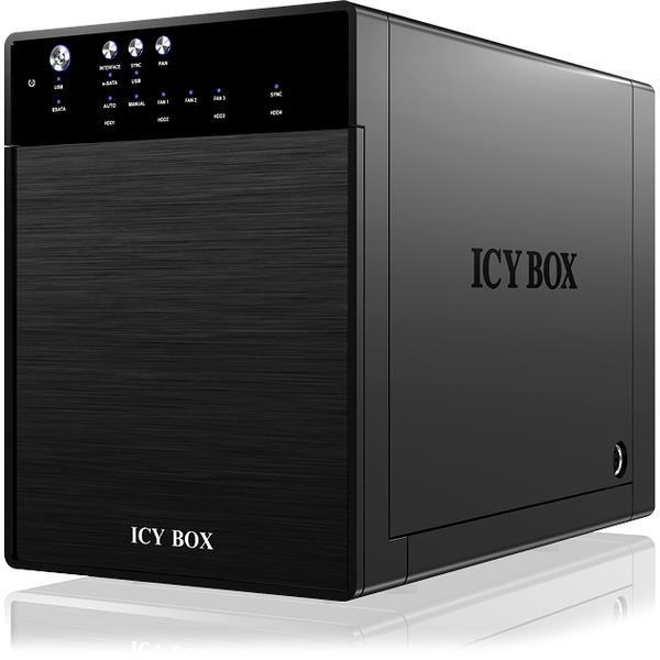 Rack RAIDSONIC Icy Box IB-3640SU3, HDD, Extern, 3.5", SATA, USB 3.0, eSATA, Negru