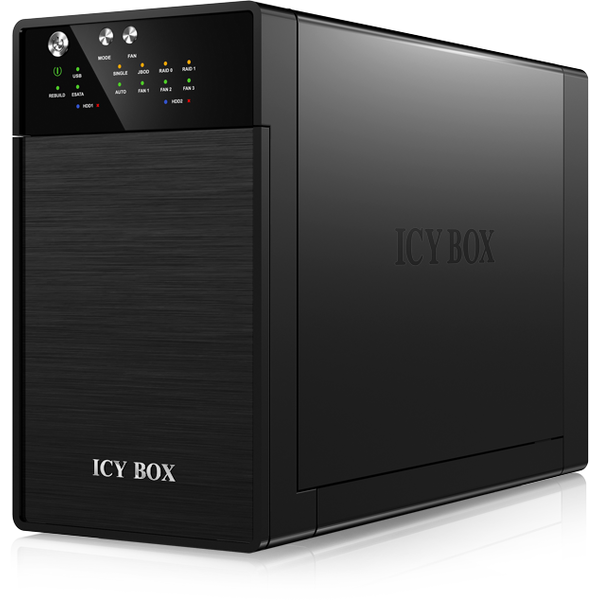 Rack RAIDSONIC Icy Box IB-RD3620SU3, HDD, Extern, 3.5", SATA, USB 3.0,  eSATA, Negru