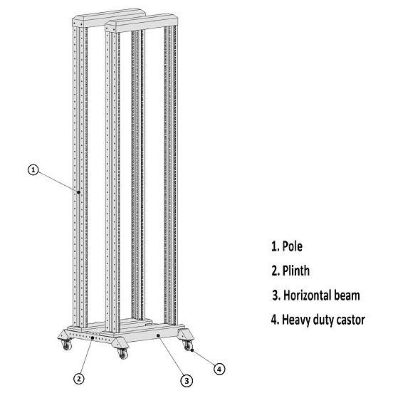 Cabinet Metalic Xcab 32u600DR, 32U, Negru