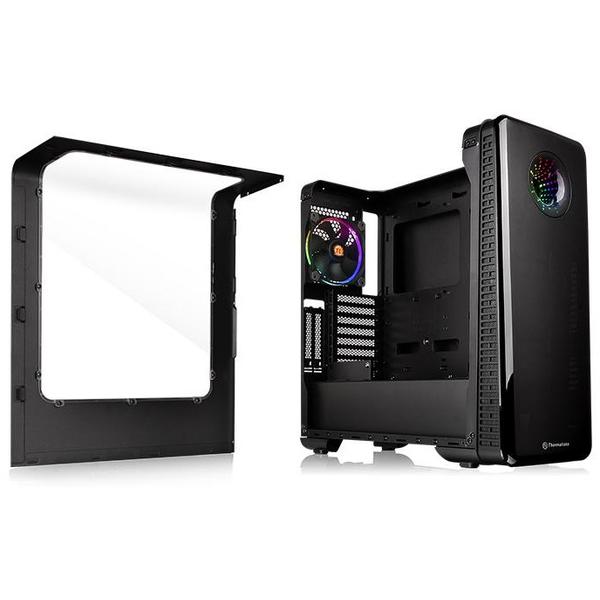 Carcasa Thermaltake View 28 RGB Riing Edition, MiddleTower, Fara sursa, Negru