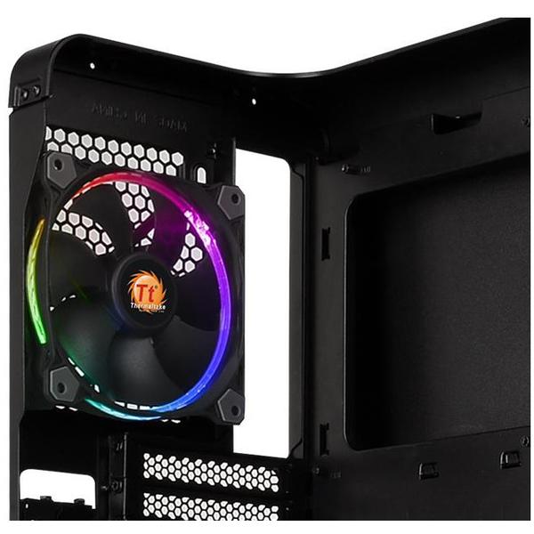 Carcasa Thermaltake View 28 RGB Riing Edition, MiddleTower, Fara sursa, Negru