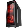 Carcasa Floston RED FIRE, MiddleTower, Fara sursa, Negru