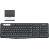 Tastatura Logitech K375s Multi-Device, Wireless, USB/Bluetooth, Negru + Stand Universal