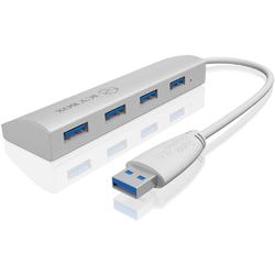 Hub USB RAIDSONIC Icy Box IB-AC6401, 4 x USB 3.0, Argintiu