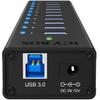 Hub USB RAIDSONIC Icy Box IB-AC6110, 10 x USB 3.0, Negru