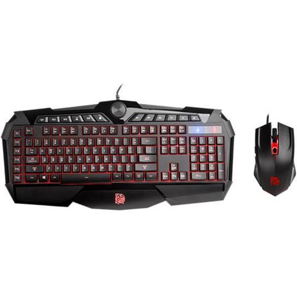 Kit Tastatura si Mouse Thermaltake Tt eSPORTS Challenger Prime RGB Combo, USB, Negru