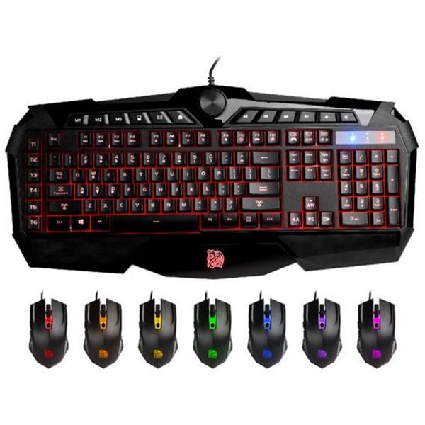 Kit Tastatura si Mouse Thermaltake Tt eSPORTS Challenger Prime RGB Combo, USB, Negru