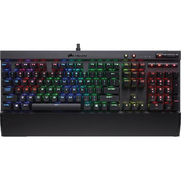 Tastatura Corsair K70 LUX RGB LED, USB, Layout US, Cherry MX Red, Negru