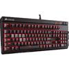 Tastatura Corsair STRAFE Red LED, USB, Layout US, Cherry MX Blue, Negru