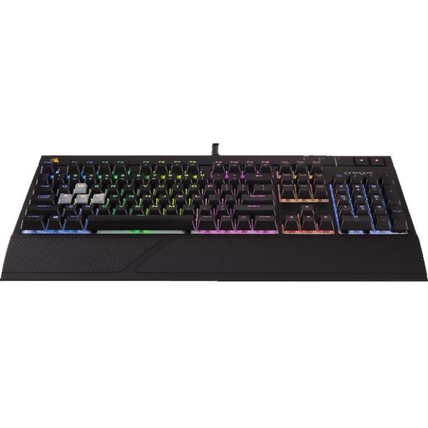 Tastatura Corsair STRAFE RGB LED, USB, Layout US, Cherry MX Red, Negru