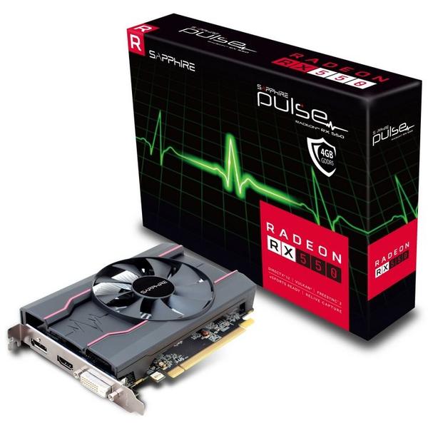 Placa video Sapphire Radeon RX 550 PULSE, 4GB GDDR5, 128 biti