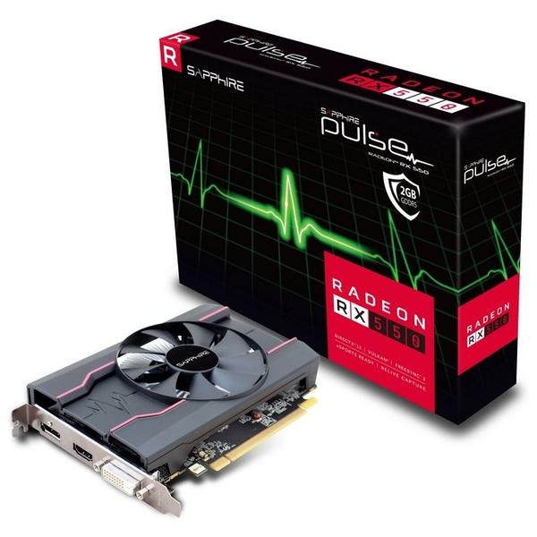 Placa video Sapphire Radeon RX 550 PULSE, 2GB GDDR5, 128 biti