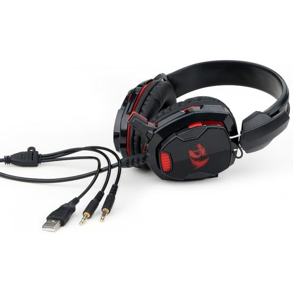 Casti gaming Redragon Glaucus, Jack 3.5mm, Negru