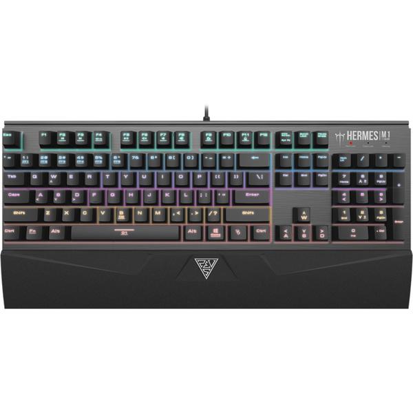 Tastatura gaming Gamdias HERMES M1 7COLOR, USB, Layout US, Negru/Argintiu