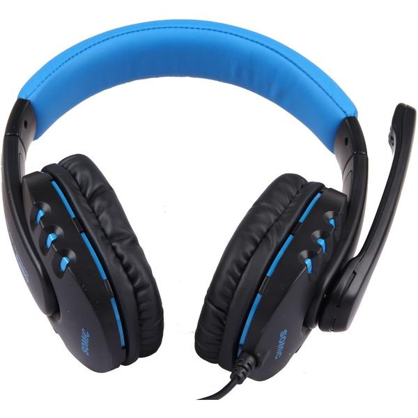 Casti gaming Somic G923 Blue, Jack 3.5mm, Negru/Albastru