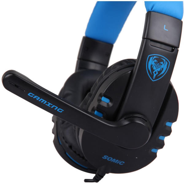 Casti gaming Somic G923 Blue, Jack 3.5mm, Negru/Albastru