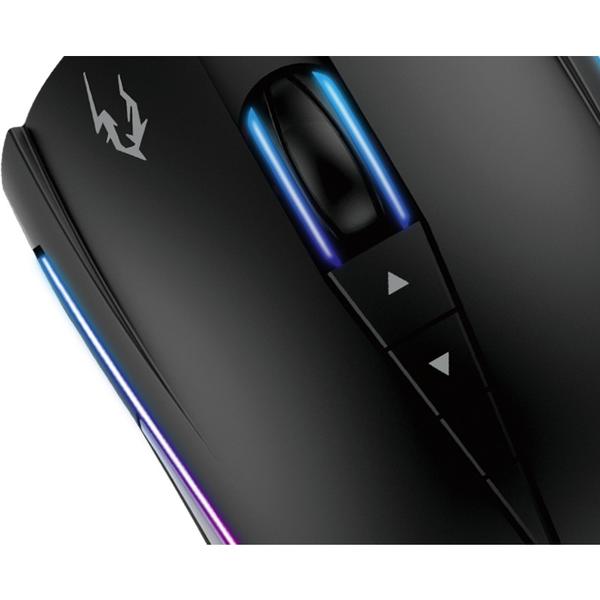 Mouse gaming Gamdias ZEUS M1 RGB, USB, Optic, 7000dpi, Negru