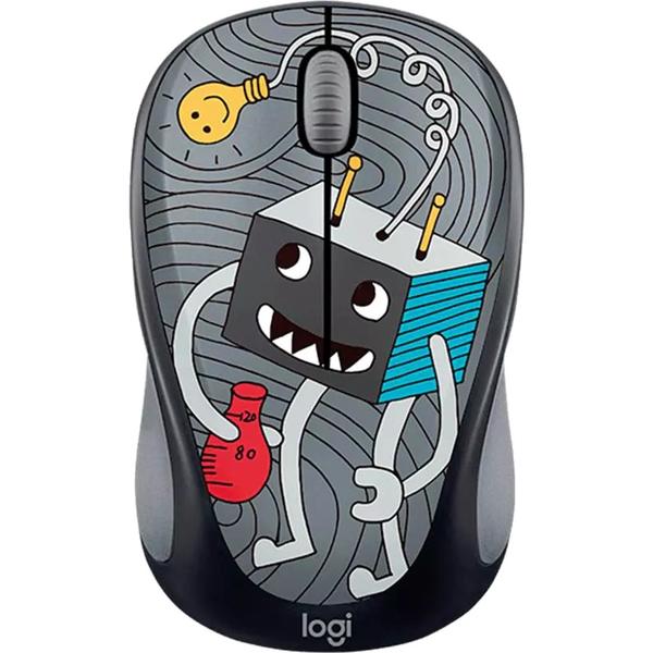Mouse Logitech M238 - Doodle Collection - LIGHTBULB, Wireless, USB, Optic, 1000dpi, Multicolor